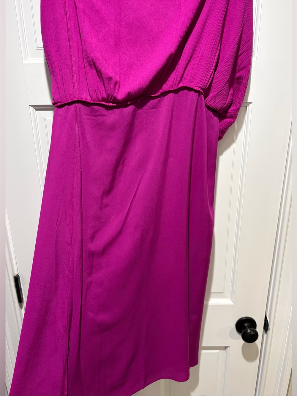 NWT LOFT Small Fuchsia Spaghetti Strap Tiered Maxi Dress - Picture 13 of 13
